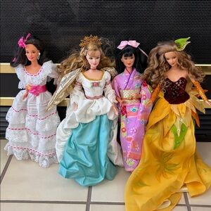 4 vintage 1990’s Barbies